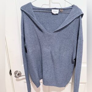 Korye Women's Blue/ Gray Hooded Sweater, Size S